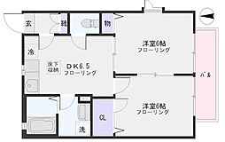 アイリットC 2DKの間取図画像