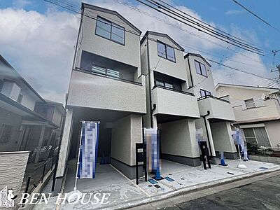 外観：完成外観イメージ（1号棟（II）・ＪＲ「新川崎」駅歩18分、バス便4分「谷戸」停歩6分も利用可能・水回り設備が集約されたプラン家事動線も短く済み、負担軽減にもなりますね・各居室収納完備