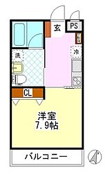 間取図画像 1K