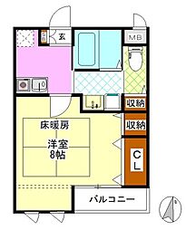 リュー・ドゥ・ルポ 1Kの間取図画像