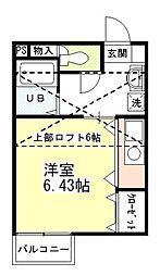 ブレイブハウス 1Kの間取図画像