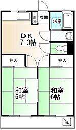 アメニティメゾン水元 2DKの間取図画像