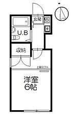 レオパレス司ハウス辻堂 1Kの間取図画像