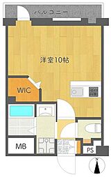 アーバンモリ2 1Kの間取図画像