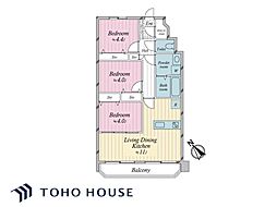 カクタス田無マンション 3LDKの間取図画像