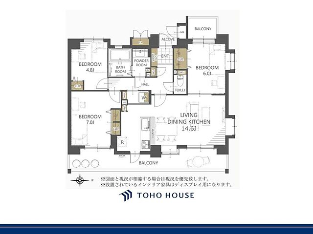 間取り ヴィラージュベールヴェール8番館 3階/-