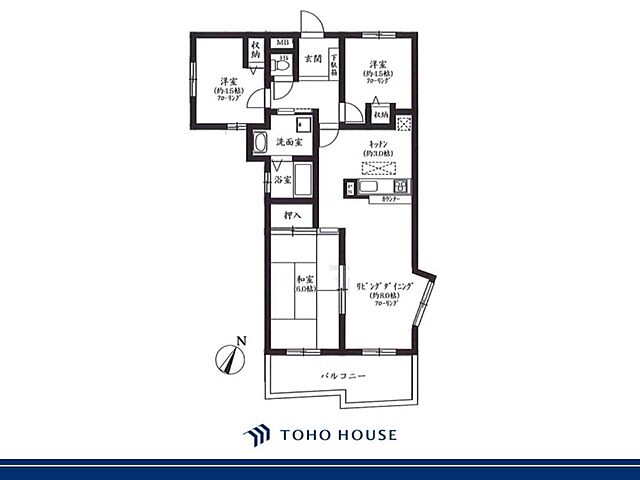 間取り ライオンズマンション高幡不動第二 2階/-