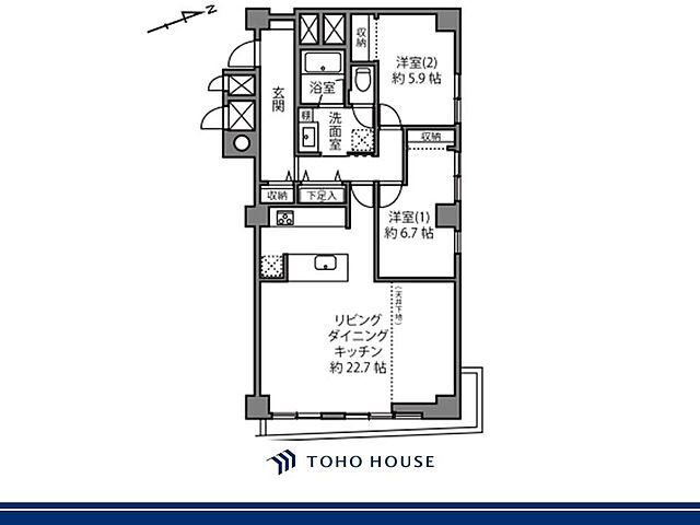 間取り 井の頭第2パークサイドマンション 7階/-