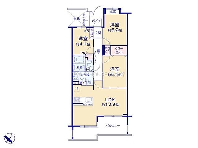 間取り 西国分寺ハイム 2階/-