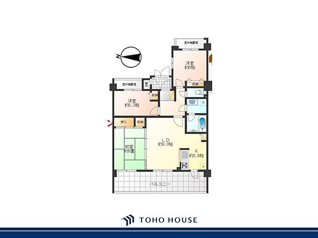 間取り レクセルガーデン 武蔵砂川 6階/-