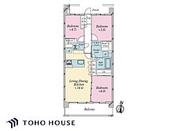 グランプラド国分寺 3LDKの間取図画像