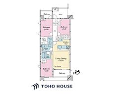 オーベル明石町レジデンス 3LDKの間取図画像