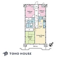キャッスル川越南大塚 3LDKの間取図画像