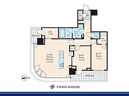 パークシティ中野ザタワーエアーズ 2SLDKの間取図画像