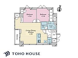 ヴェルティ中野 2LDKの間取図画像