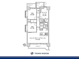 ダイアパレス多摩センター2 2SLDKの間取図画像