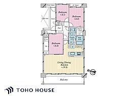 アーベイン川越岸町キッズアベニュー 3LDKの間取図画像