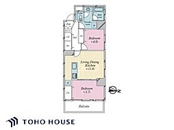 ニュー小金井マンション 2LDKの間取図画像