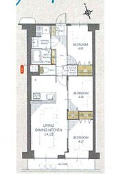 ニューライフマンション大倉山 3LDKの間取図画像