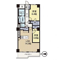 コーシン菊名マンション 2LDKの間取図画像