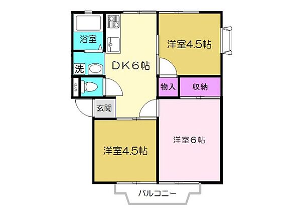 サプライトB ｜埼玉県所沢市大字上安松(賃貸アパート3DK・2階・48.00㎡)の写真 その2