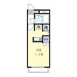ワコーレ所沢 ワンルームの間取図画像