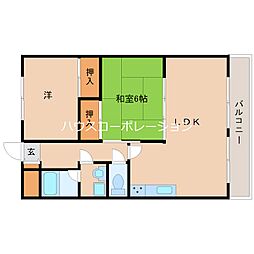 ソシア武庫川 2LDKの間取図画像