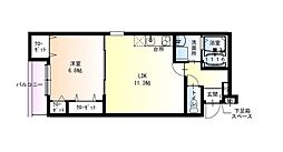 フジパレス水明公園西 1LDKの間取図画像