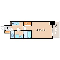 エスプレイスアーバンレジデンス 1Kの間取図画像