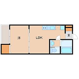 CASA水明町 1LDKの間取図画像