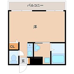 オーラ・コート杭瀬 ワンルームの間取図画像