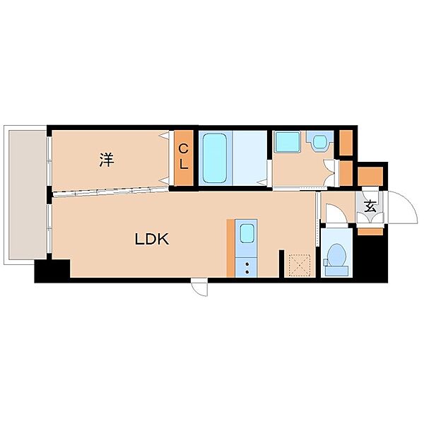 兵庫県尼崎市杭瀬本町３丁目(賃貸マンション1LDK・9階・32.10㎡)の写真 その2