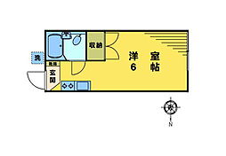 サングローブ ワンルームの間取図画像