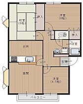 サンビレッジ中富南A 201 ｜ 埼玉県所沢市中富南３丁目（賃貸アパート3LDK・2階・67.42㎡） その2