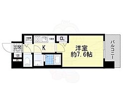 プレサンス松屋町駅前デュオ 1Kの間取図画像