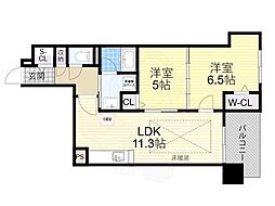 IBCレジデンスウェスト 2LDKの間取図画像