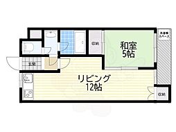 メゾンネオハピネス大和 1LDKの間取図画像