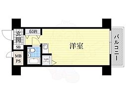 ライオンズマンション難波南第2 ワンルームの間取図画像