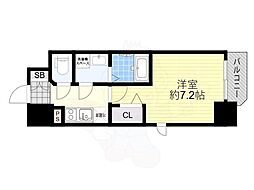エスリード西九条レジデンス 1Kの間取図画像
