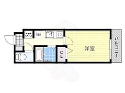 ARIOURA日本橋 1Kの間取図画像