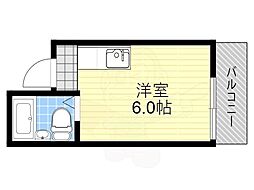 ラパンジール大国4 ワンルームの間取図画像