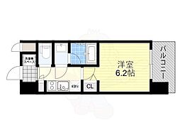 スプランディッド難波2 1Kの間取図画像