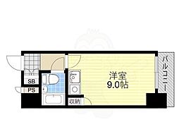 ケイアンドティ道頓堀 ワンルームの間取図画像