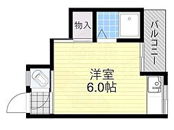 ビスタ本町 ワンルームの間取図画像