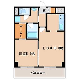 阪急神戸本線 武庫之荘駅 徒歩6分の賃貸マンション 2階1LDKの間取り