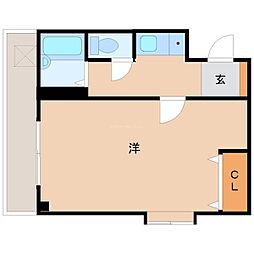 クレールステュディオ 1Kの間取図画像