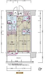 プレリス尼崎レーネヴィア 1LDKの間取図画像