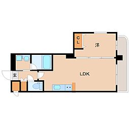 プレジオ尼崎 1LDKの間取図画像