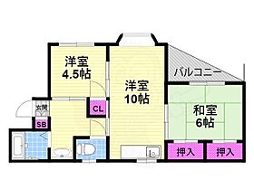 川上ハイツ  ｜ 大阪府四條畷市中野２丁目（賃貸マンション2LDK・3階・48.00㎡） その2