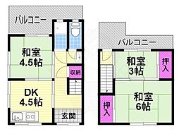 🉐敷金礼金0円！🉐御供田2丁目14-18貸家